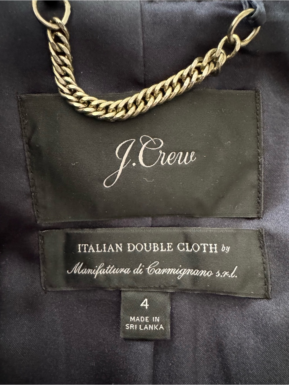 JCrew Black Women's Italian Double Cloth Wool Coat - Picture 3 of 11
